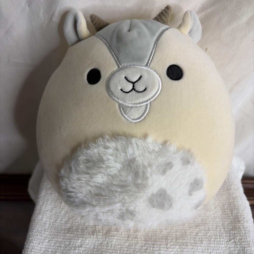 Squishmallows Goat Small Plush Toy Beige, White & Gray Stuffed Animal